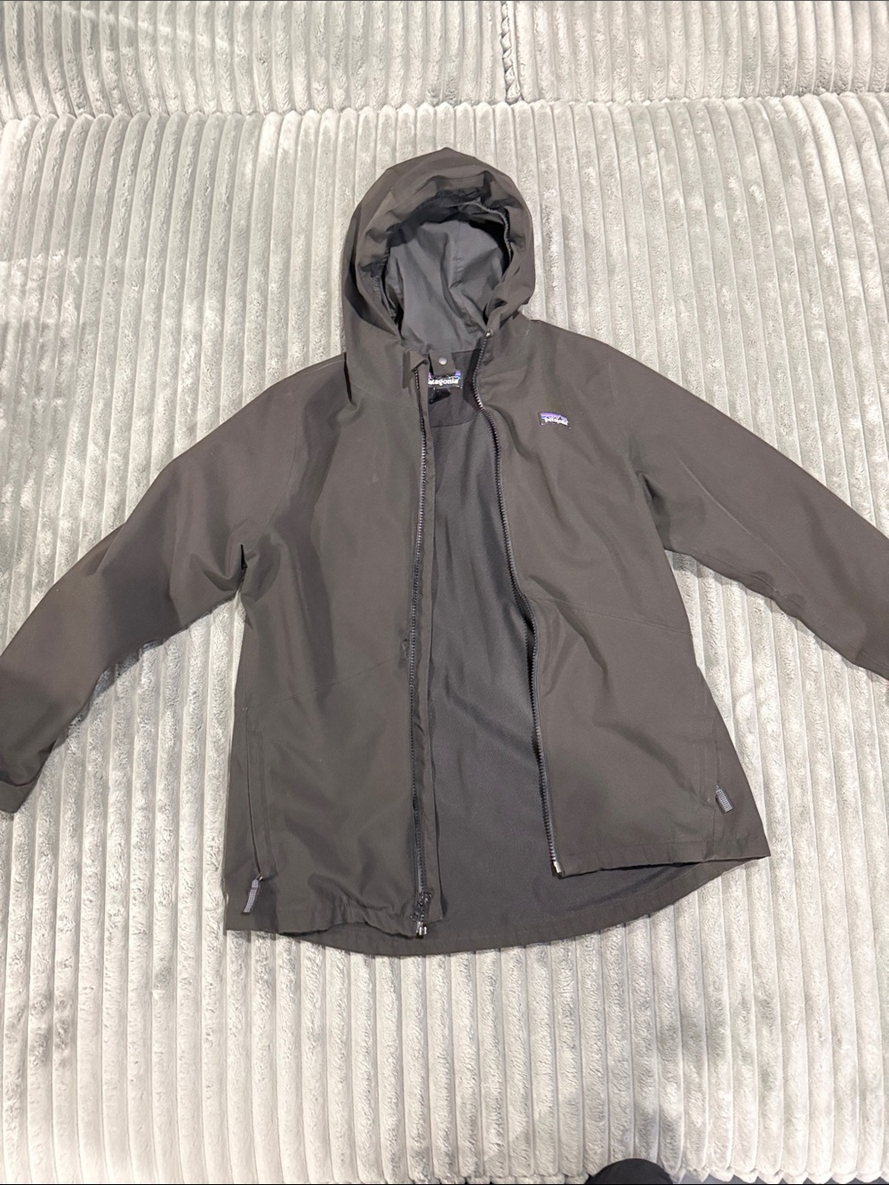 Patagonia Kids Black Hooded Puffer Jacket